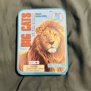 NWT Bendon Shure magnetic tin Big cats educational learning toys STEM ages 7+